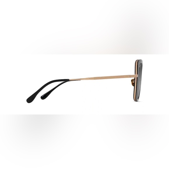 Maui Jim Violet Lake Polarized Luxury Sunglasses Black with Gold - Picture 3 of 4